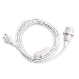 E14 Lamp Socket with Switch Power Cable 5 m 500WS White