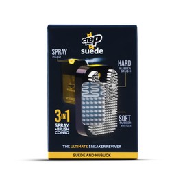 Crep Protect Suede Reviver - Suede Shoe Cleaner, Conditioner & Suede Brush for Suede & Nubuck Sneakers - Restores Vibrancy & Texture - Nourishing Suede Spray For Tired Footwear