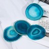 FOLKOR LIFE Agate Coaster Set of 4, Drinks Stone Coaster