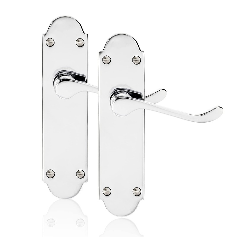 XFORT Chrome Elegance Range Polished Chrome Richmond Lever Latch Handles,