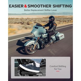 Benlari Toe Shifter Lever Pegs, Stainless Steel Heel Shift Pegs Fit for Harley Touring 1988-2024 Street Glide Road Glide Electra Glide Road King, 2008-2024 Trike, 1986-2017 FL Softail, Black