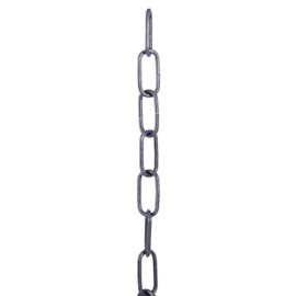 B&P Lamp® Raw Steel 10 Gauge Straight Sided Oval Chain
