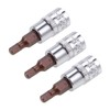 sourcing map Screwdriver 1/4 Inch Drive x 4 mm Hexagon