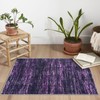 Siiloom 2x3 Purple White Modern Abstract Rug for Entryway, Super