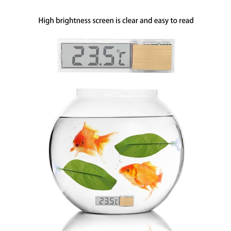 TOPINCN Aquarium Electronic Thermometer Digital Display LED Crystal Induction 3D