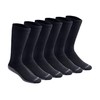 Dickies Men's Multi-Pack Dri-tech Moisture Control Boot-Length Socks, Black (6