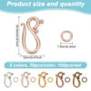 GOMAKERER 100pcs S Hook Ring Clasps, 5 Colors Tibetan Metal