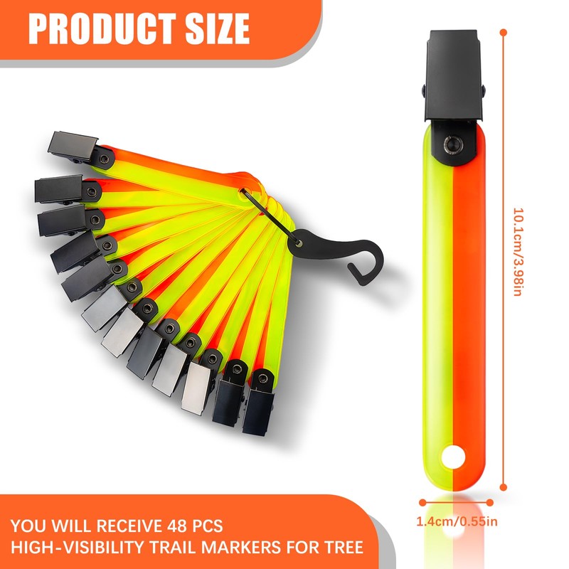 Little World 48 Pack High Visibility Trail Markers with Clips