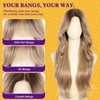 KOME Dirty Blonde Layered Wavy Synthetic Lace Front Wig With