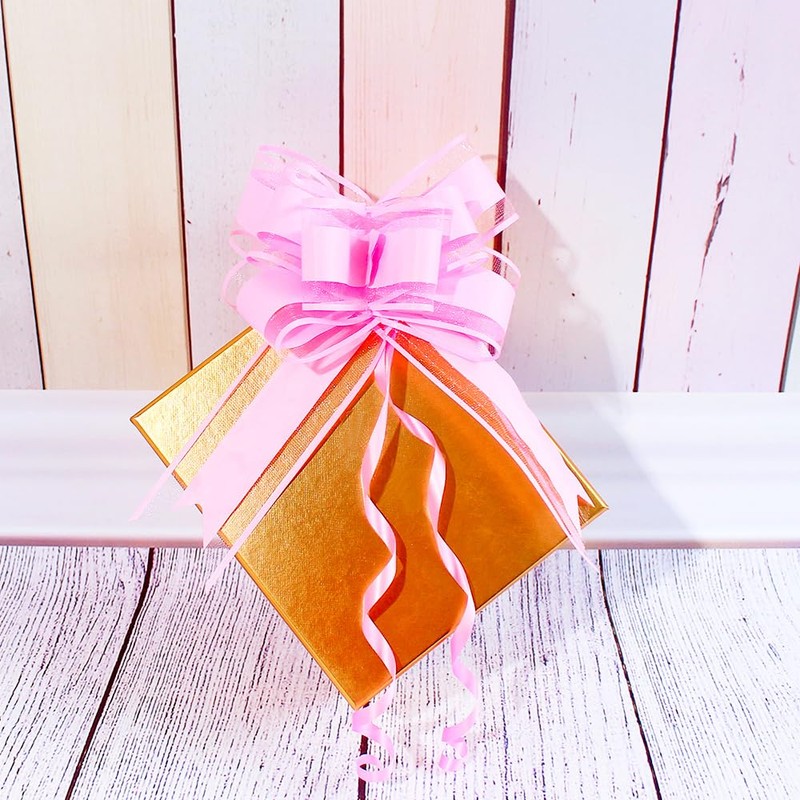 WEWILUCK Pink Pull Bows for Presents - 15PCS 6 Inch