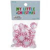 Mini Peppermint Hard Candy Design Glitter Ornaments - 24 Piece