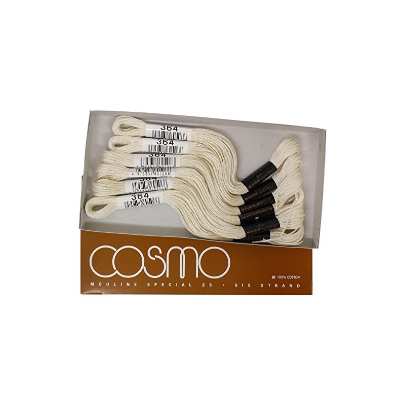 Cosmo No. 25 Embroidery Thread, 26.2 ft (8 m) Bundles,