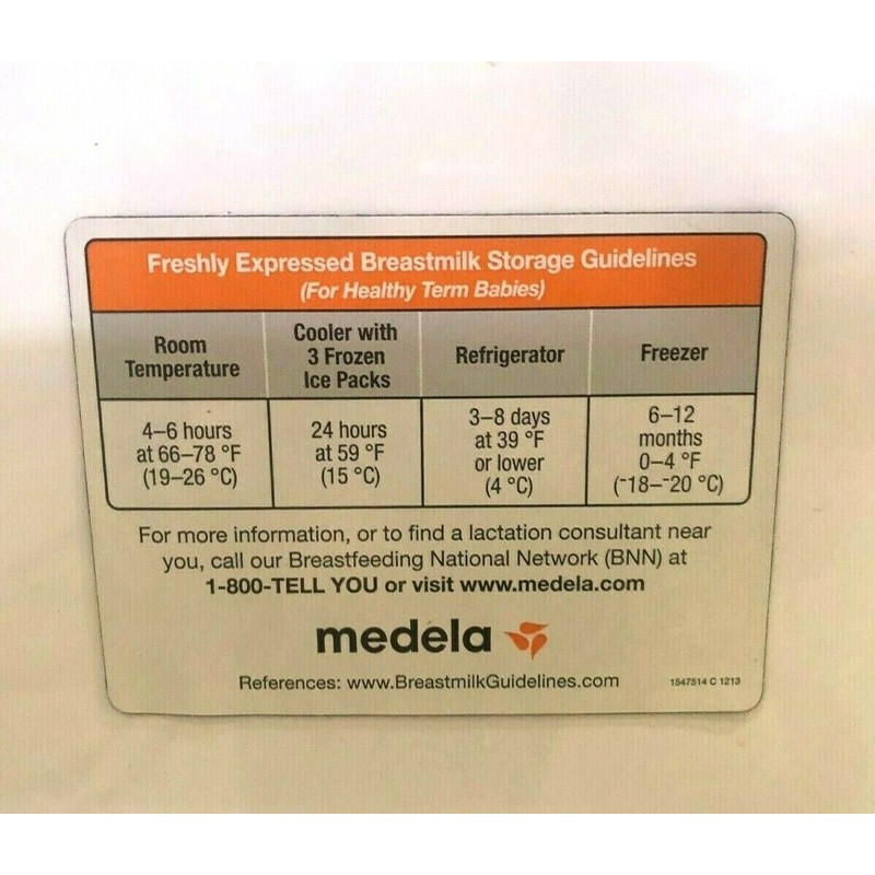 MEDELA magnet breastmilk storage guidelines