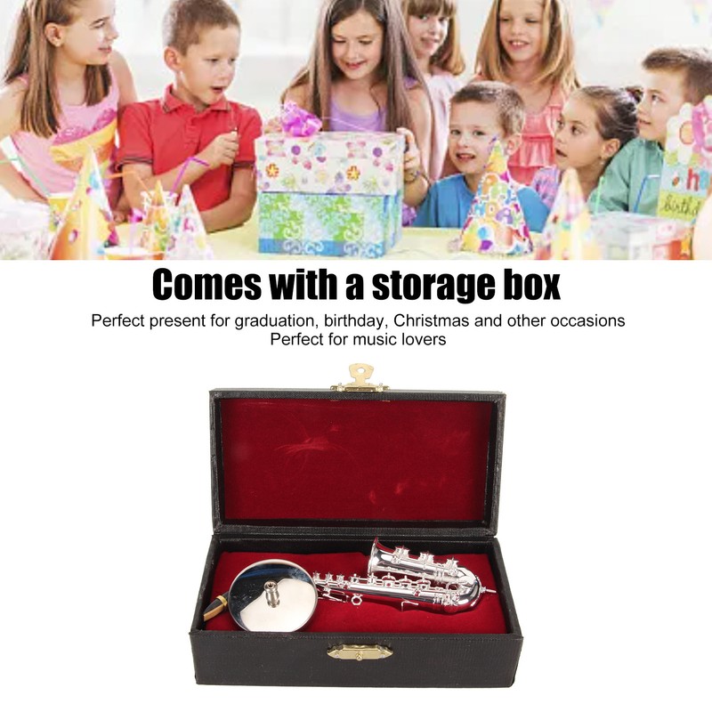 Miniature Saxophone with Stand and Case Mini Musical Instrument Miniature