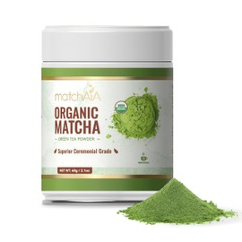 MatchAiA Matcha Orgánico de Grado Ceremonial Superior, Certificado Por El Usda, 100  Té Verde Puro En Polvo, Primera Cosecha de Primavera, Sin Azúcar 