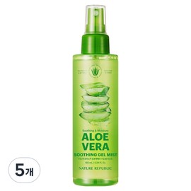 Nature Republic Soothing & Moisture Aloe Vera Soothing Gel Mist, 155ml, 5 pcs / 네이처리퍼블릭 수딩 앤 모이스처 알로에베라 수딩젤 미스트, 155ml, 5개