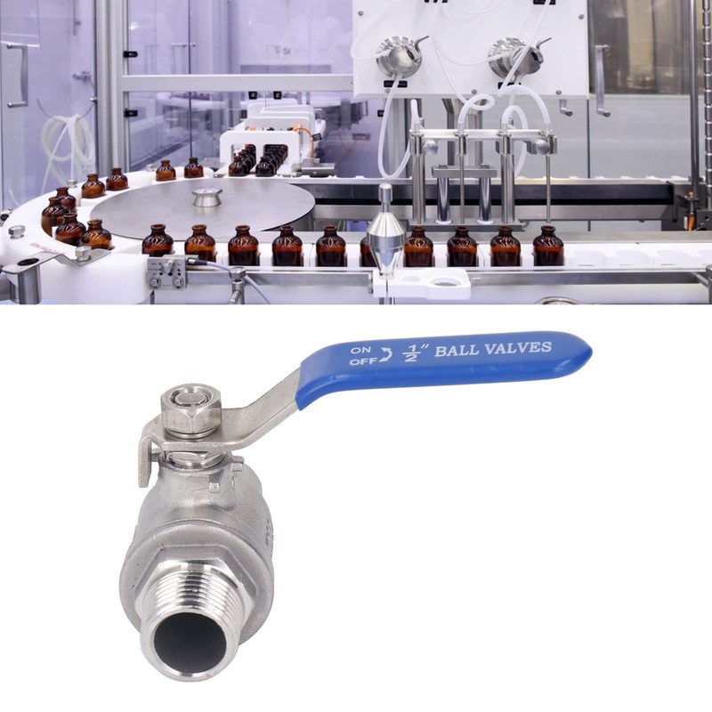 1/2 NPT Female Male Thread Shut Off Valve, 304 Stainless