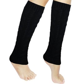Senchanting Lady Winter Warm Leg Warmer Cable Knitted Crochet Long Socks Legging