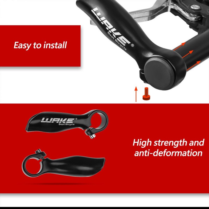 1 Pair Bike End Bar Extensions, 4.3inch Aluminum Alloy Bicycle