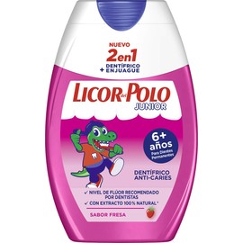 Licor del Polo 2-in-1 Zahnpasta für Junior Erdbeergeschmack 75 ml