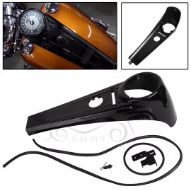 Unbranded Black ABS Extended Tank Dash Cover For Harley Softail Deluxe FLSTN FXST Fat Boy