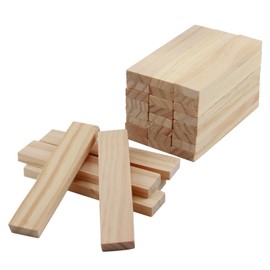 Set of 30 craft wood blocks, wooden building blocks, craft blocks, wooden 112 x 22 x 8 mm, for DIY projects, decoration and DIY, for construction and panelling