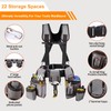 Tool Belt With Suspenders, 22 Pockets Tool Bags, Multi-Functional Adjustable