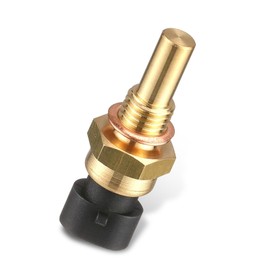 QODOLSI Pack-1 Car Water Temperature Sensor, Contact Sensitive Cooling Water Temperature Sensor Replacement 15404280 12191170 60811520 12608814, 2 Pin Standard Sensor, Compatible with Delphi (Gold)