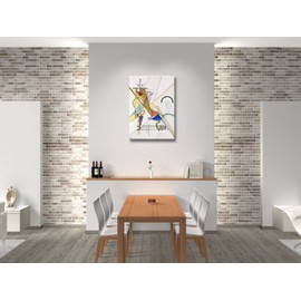 Wieco Art Canvas Prints Gewebe 1923 by Wassily Kandinsky Classic Art Reproductions Abstract Gallery Wrapped Canvas Wall Art for Living Room Home Decor and Wall Decorations