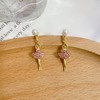 Ballet Ballerina Gymnastics Crystal Bling Stud Earrings Gifts Dance Recital