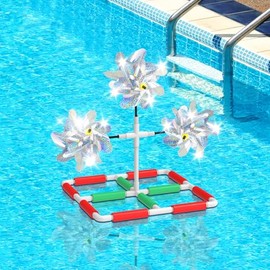 Piscina disuasorio de pájaros, molino de viento reflectante flotante dispositivos de susto de pájaros, mantener a los pájaros/patos/garzas/palomas... lejos de su piscina, barco, patio trasero