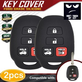 XUKEY 2PCS Car Silicone Case Key Cover Remote Fob For Toyota RAV4 Camry Yaris Corolla