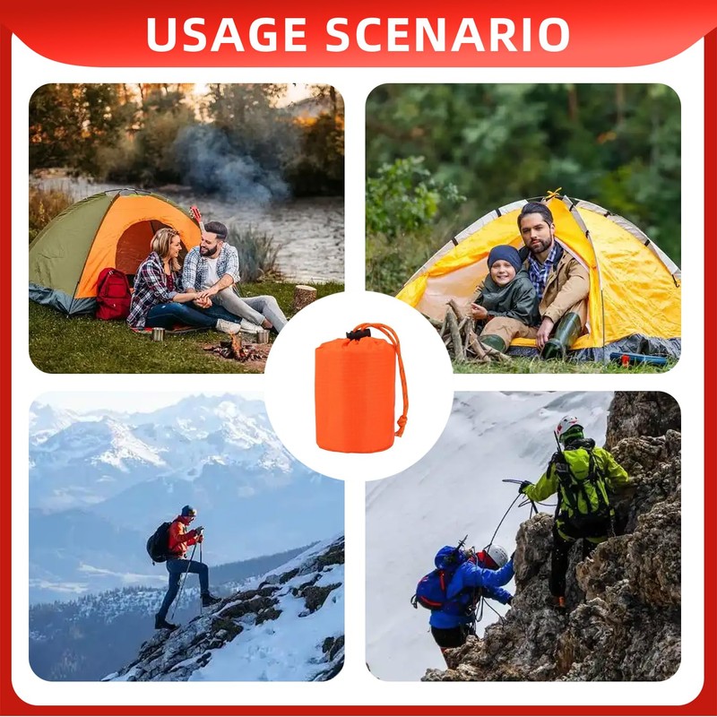 Emergency Survival Bivvy Bag – Lightweight Thermal Sleeping Bag –