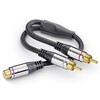 sonero® Premium Subwoofer Audio Adapter, 0,20m, 2x Cinch Stecker auf