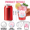 50 PCS Sweet Sassy and Seven Birthday Plastic Cups,12 OZ