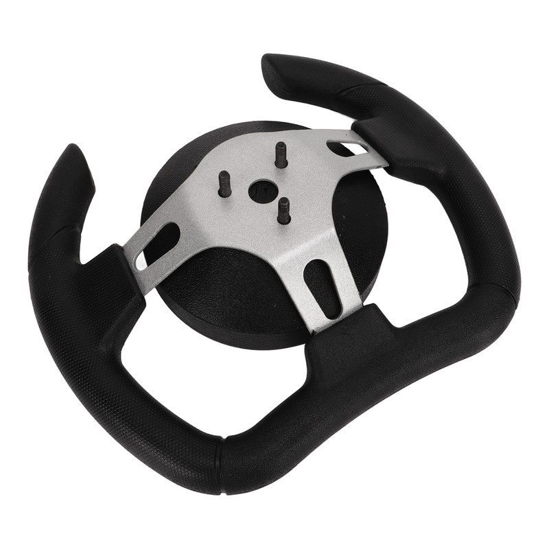 277mm Racing Steering Wheel with 135mm Adapter Black PU Universal