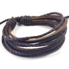 Wrapables Leather Brown Adjustable Bracelets