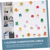 NUOBESTY 1 Sheet Clothing Sticker Clothing Home Dresser Fabric Decoration