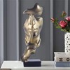 aboxoo Thinker Statue, Silence is Gold Abstract Art Figurine, Modern