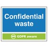 V Safety Confidential Waste GDPR Aware 200 x 150 mm