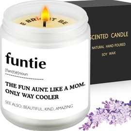 Mothers Day Gifts for Aunt from Nephew or Niece, Funtie Definition Candle, Auntie Scented Candle for Birthday Gift, Funny Aunts Gifts for Auntie, Appreciation Thanksgiving Christmas Gift Ideas