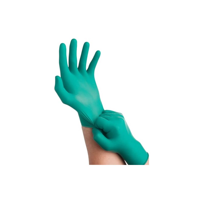 Ansell Touch N Tuff 92-500 Nitrile Glove, Chemical Resistant, Powdered,