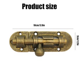 Copper Barrel Bolt Latch,Bronze Tone Hasp,Vintage Brass Door,Slide Lockt,Gate Hook Lock,Vintage Solid Brass Thickened Door Latch for Furniture Hardware Restoration Fittings (Bronze)