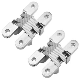 QWORK Hidden Invisible Cross Hinge 180° for Furniture Hardware Folding Door, Pack of 2, 95 mm, Load Capacity: 40 kg