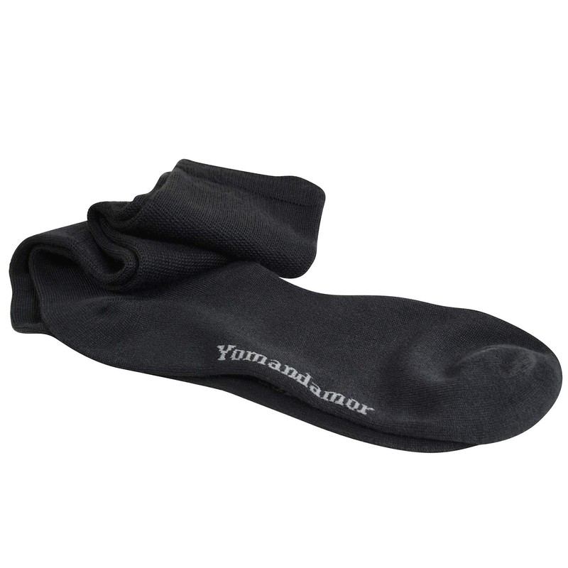 Yomandamor Men's Socks, Autumn, Business, Set of 4, Black, Black