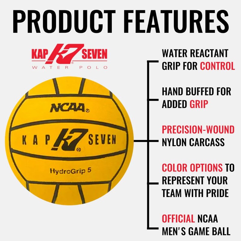 KAP K7 SEVEN KAP7 Competition Water Polo Ball - Size
