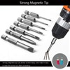 7 Pieces Slotted Bit Set 1.6-6.0mm Flat Head Screwdriver Bits