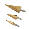 3Pcs Step Cone Drill Bit 6.35mm Hex Shank High Speed