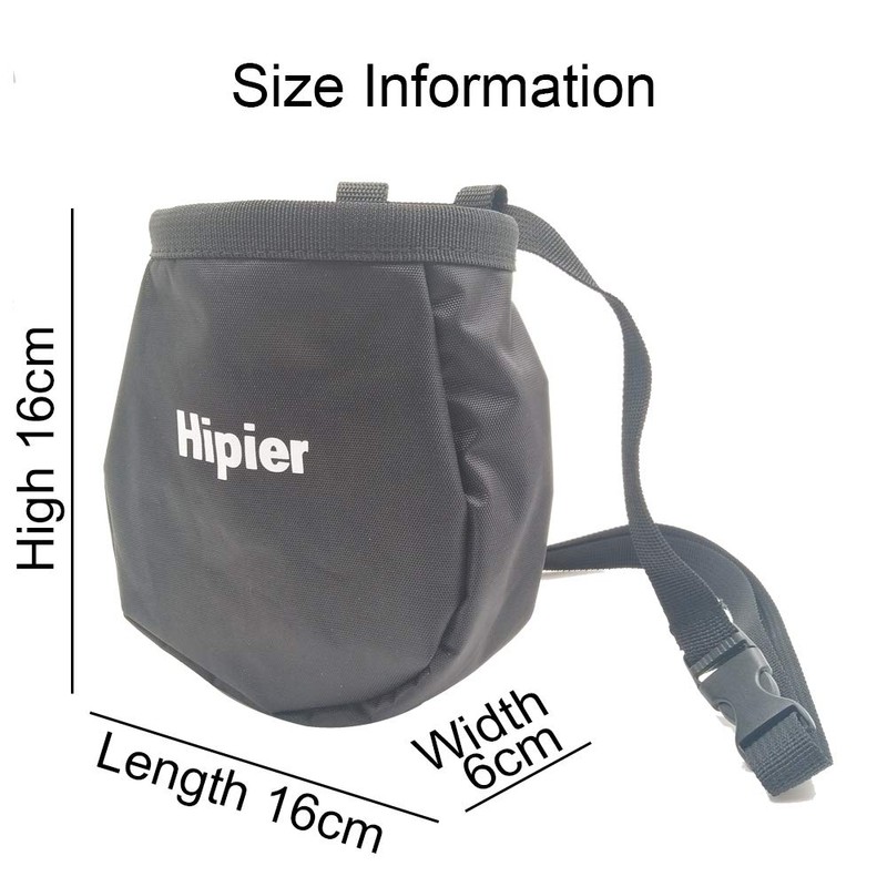 Rock Climbing Chalk Bags with Belt Zipper Pocket and Adjustable