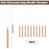 Sibba 10pcs Hair Extension Loop Threader Tools, Needle Threader Wire